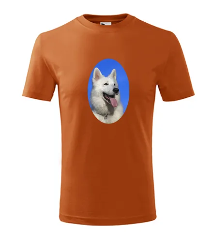 Oranžové dětské tričko se psem 3