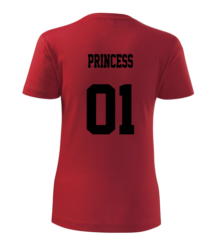 Červené dámské tričko princess