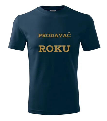 Tmavě modré tričko prodavač roku