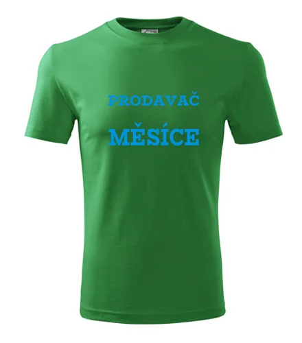 Zelené tričko prodavač měsíce