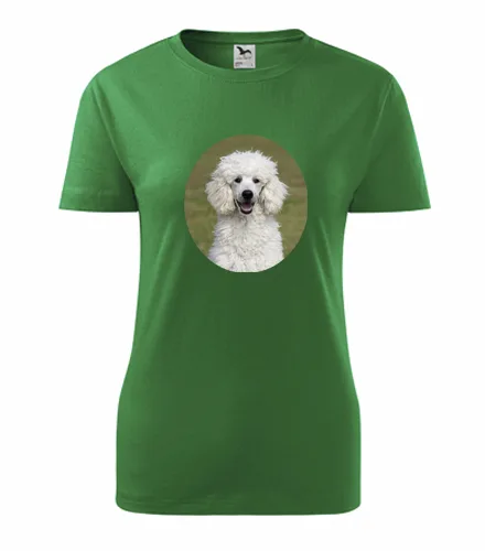 Zelené dámské tričko s pudlem