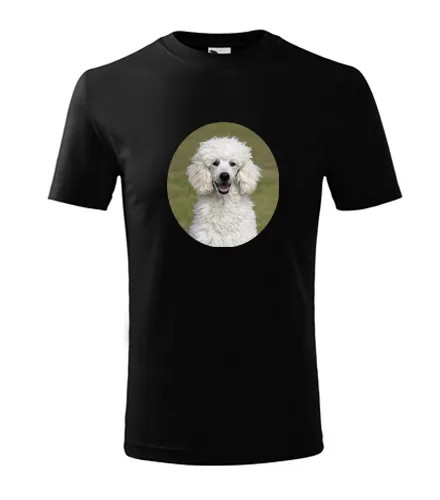 Černé dětské tričko s pudlem