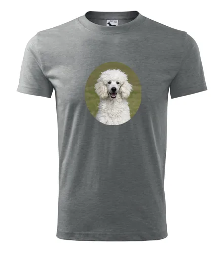Šedé tričko s pudlem