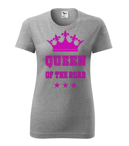 Šedé dámské tričko Queen of the road
