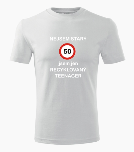 Bílé tričko recyklovaný teenager 50