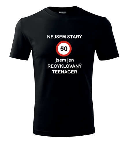 Černé tričko recyklovaný teenager 50