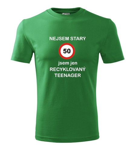 Zelené tričko recyklovaný teenager 50