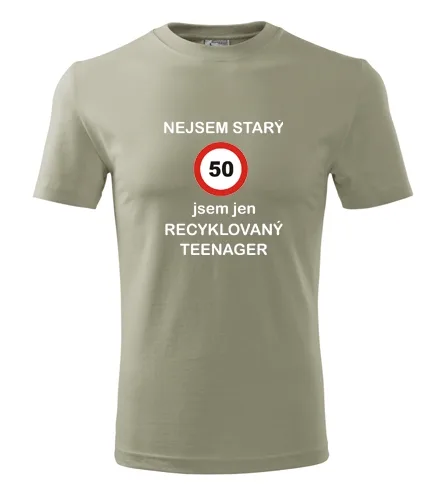 Khaki tričko recyklovaný teenager 50