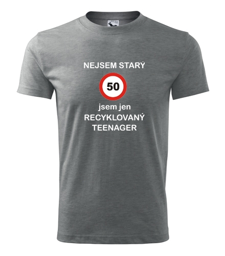 Šedé tričko recyklovaný teenager 50