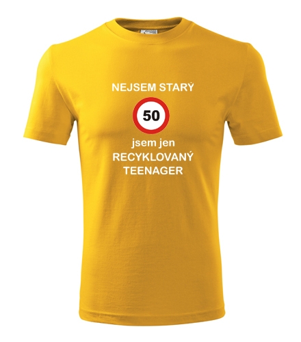 Žluté tričko recyklovaný teenager 50