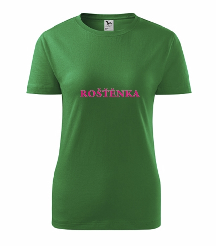 Zelené dámské tričko Roštěnka