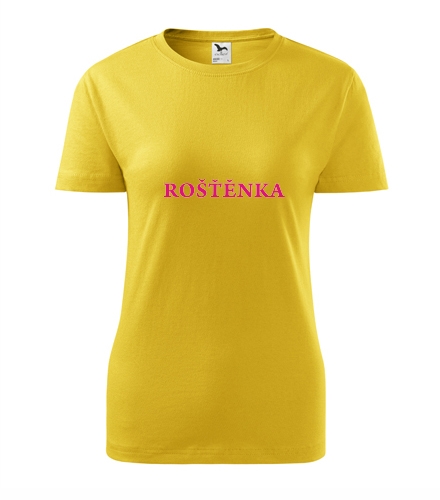 Žluté dámské tričko Roštěnka
