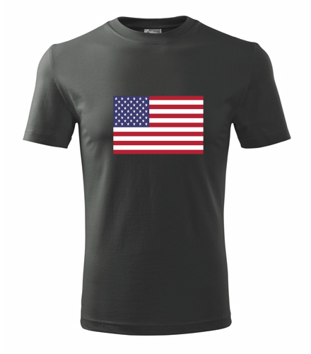 Grafitové tričko s americkou vlajkou
