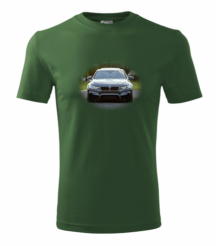 Lahvově zelené tričko s BMW 2