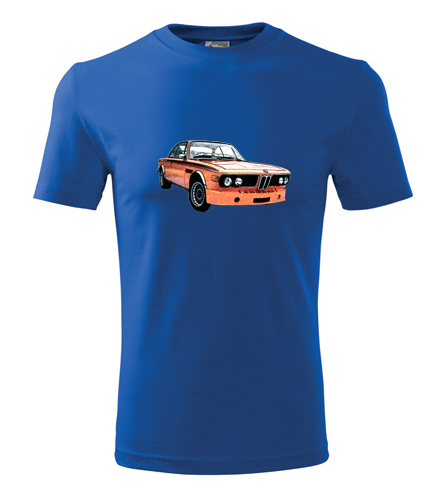 Modré tričko s kresbou BMW 30 CSL