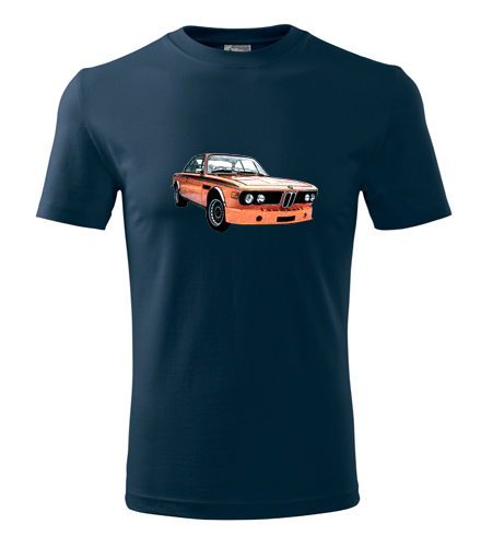 Tmavě modré tričko s kresbou BMW 30 CSL