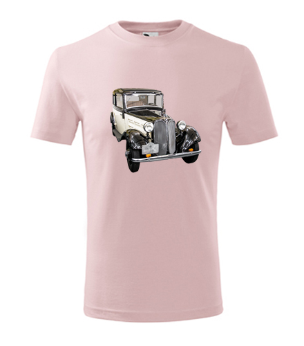 Růžové dětské tričko s veteránem BMW