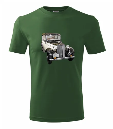 Lahvově zelené tričko s oldtimerem BMW