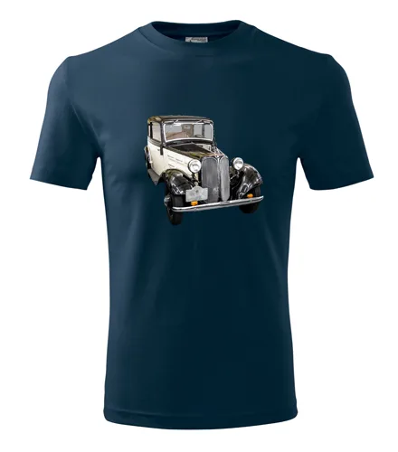 Tmavě modré tričko s oldtimerem BMW