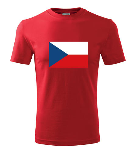 Červené tričko s českou vlajkou