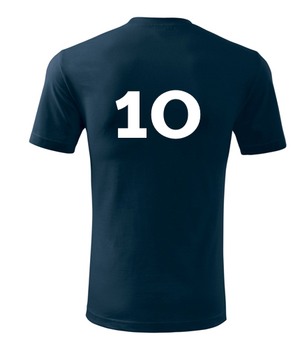 Tmavě modré tričko s číslem 10