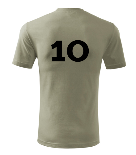 Khaki tričko s číslem 10