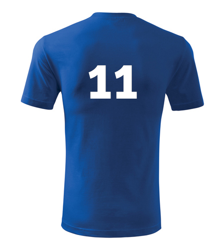 Modré tričko s číslem 11