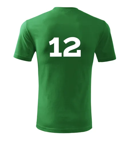Zelené tričko s číslem 12