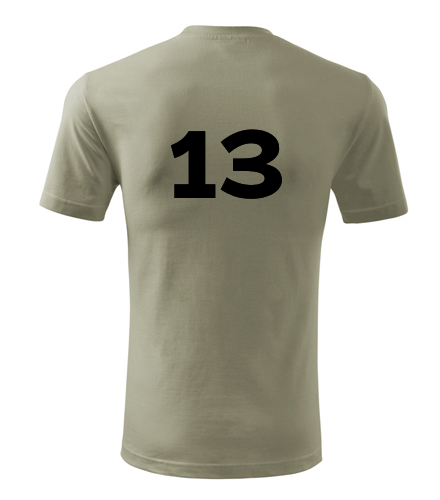 Khaki tričko s číslem 13