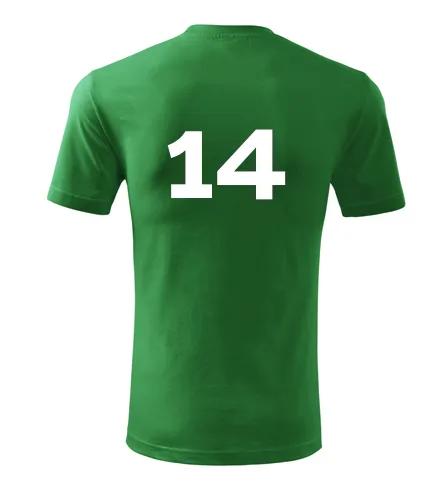 Zelené tričko s číslem 14