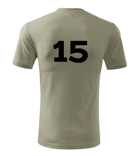 Khaki tričko s číslem 15