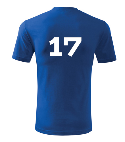 Modré tričko s číslem 17