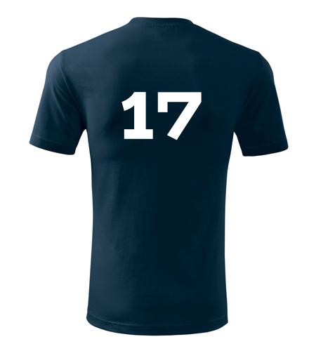 Tmavě modré tričko s číslem 17