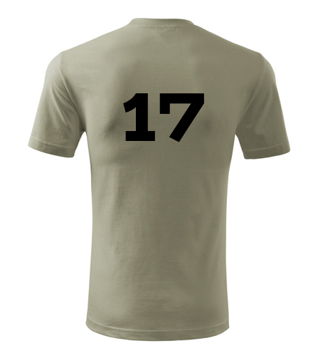 Khaki tričko s číslem 17