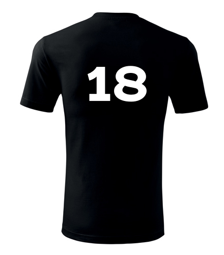 Černé tričko s číslem 18