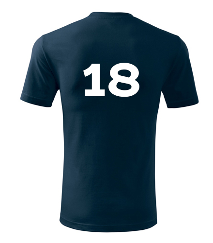 Tmavě modré tričko s číslem 18