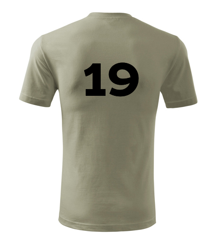 Khaki tričko s číslem 19