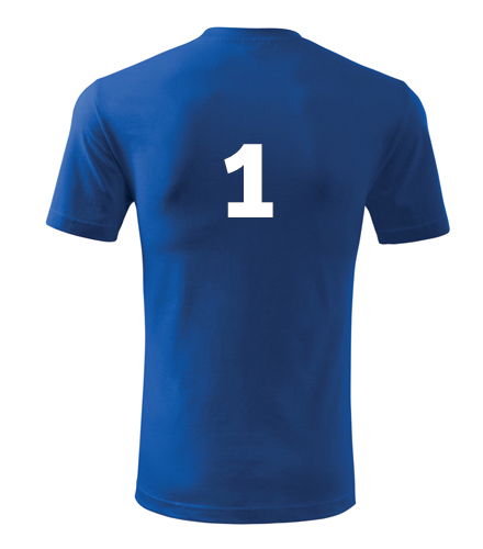 Modré tričko s číslem 1