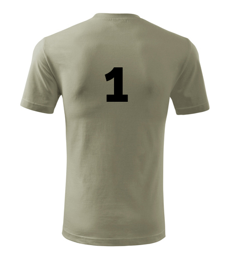 Khaki tričko s číslem 1