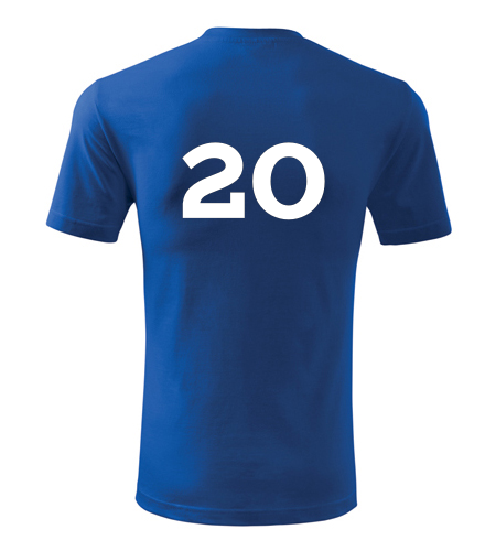 Modré tričko s číslem 20