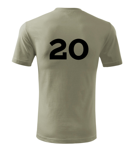 Khaki tričko s číslem 20