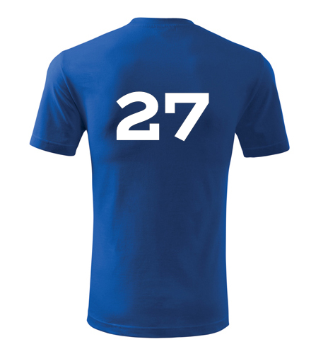 Modré tričko s číslem 27