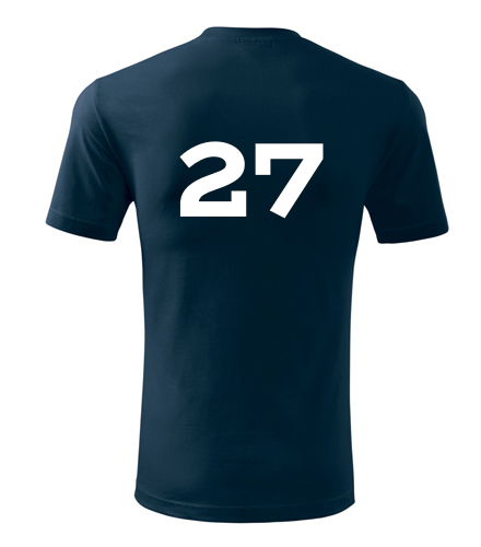 Tmavě modré tričko s číslem 27
