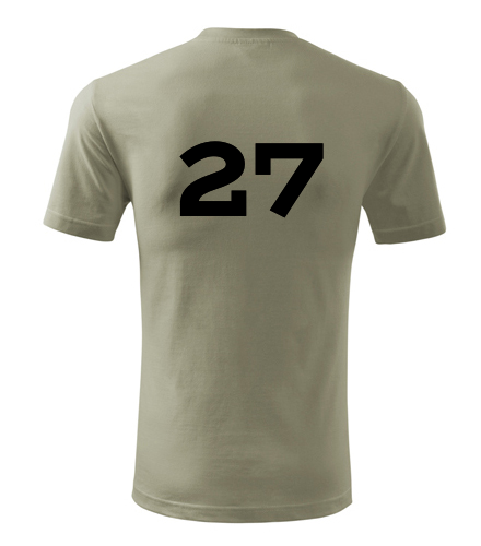 Khaki tričko s číslem 27