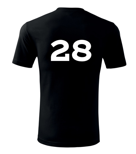Černé tričko s číslem 28