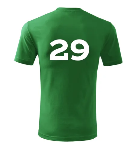Zelené tričko s číslem 29