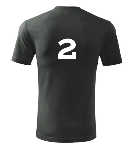 Šedé tričko s číslem 2