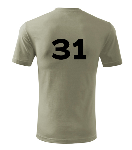 Khaki tričko s číslem 31