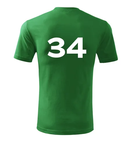 Zelené tričko s číslem 34