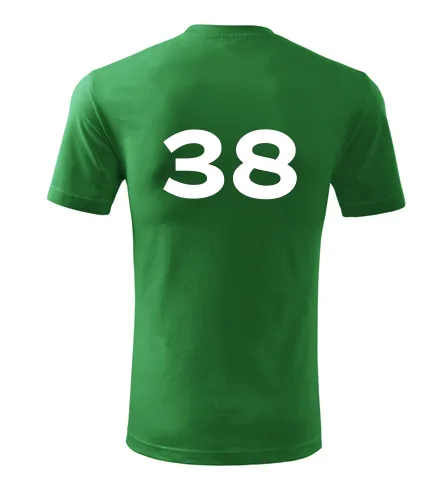Zelené tričko s číslem 38